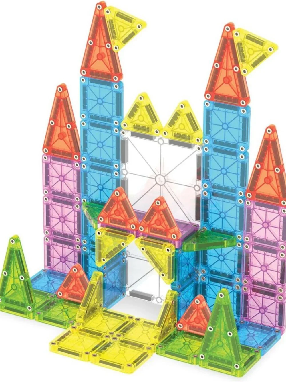 Deluxe 55-Piece Magnetic Building Set - Travel-Friendly Construction Toys